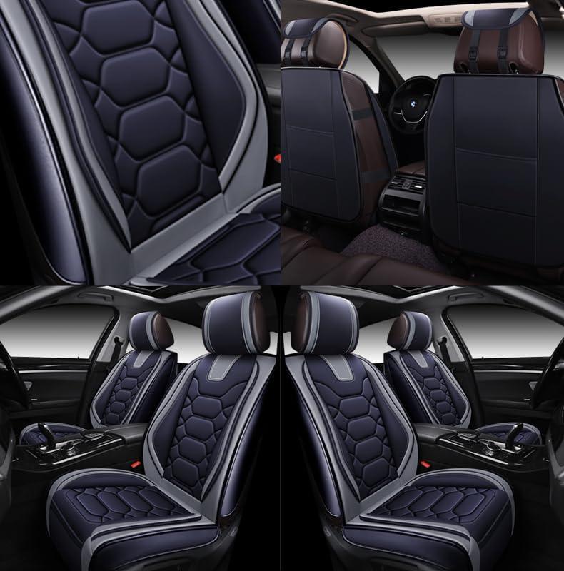 imageOASIS AUTO Honda Civic Accessories Seat Covers 20112025 Custom Fit 24 Door Sedan Coupe Hatchback Leather Cover Protector Cushion Exclude Si Front Pair GrayBlackGray
