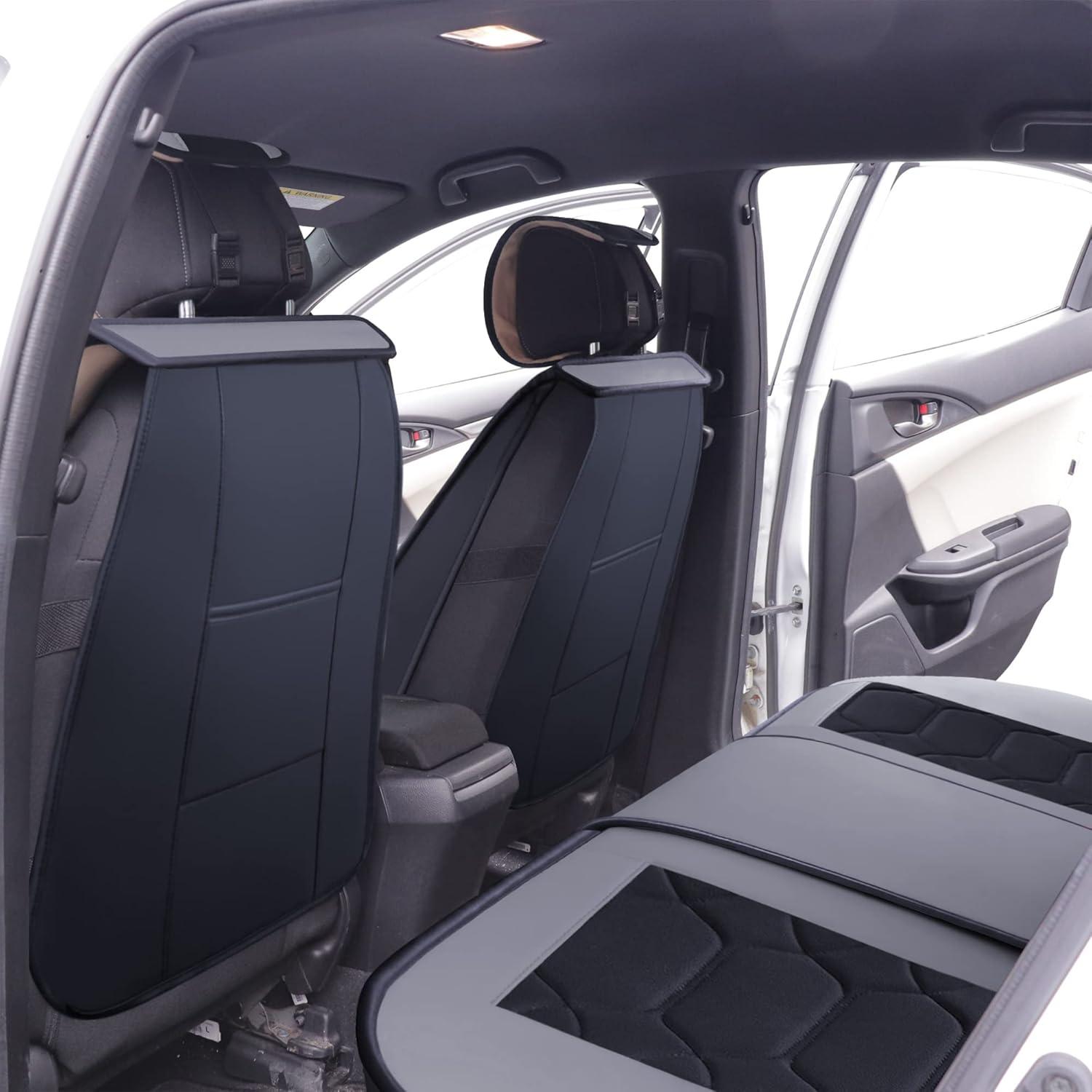 imageOASIS AUTO Honda Civic Accessories Seat Covers 20112025 Custom Fit 24 Door Sedan Coupe Hatchback Leather Cover Protector Cushion Exclude Si Front Pair GrayBlackGray