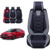 imageOASIS AUTO Honda Civic Accessories Seat Covers 20112025 Custom Fit 24 Door Sedan Coupe Hatchback Leather Cover Protector Cushion Exclude Si Front Pair GrayBlackGray