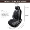 imageOASIS AUTO Car Seat Covers Premium Waterproof Faux Leather Cushion Universal Accessories Fit SUV Truck Sedan Automotive Vehicle Auto Interior Protector Full Set OD004 BlackBLACKGRAY