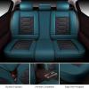 imageOASIS AUTO Car Seat Covers Premium Waterproof Faux Leather Cushion Universal Accessories Fit SUV Truck Sedan Automotive Vehicle Auto Interior Protector Full Set OD004 BlackBLACKBLUE