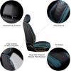 imageOASIS AUTO Car Seat Covers Premium Waterproof Faux Leather Cushion Universal Accessories Fit SUV Truck Sedan Automotive Vehicle Auto Interior Protector Full Set OD004 BlackBLACKBLUE