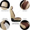 imageOASIS AUTO Car Seat Covers Premium Waterproof Faux Leather Cushion Universal Accessories Fit SUV Truck Sedan Automotive Vehicle Auto Interior Protector Full Set OD004 BlackTANCOFFEE