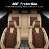 imageOASIS AUTO Car Seat Covers Premium Waterproof Faux Leather Cushion Universal Accessories Fit SUV Truck Sedan Automotive Vehicle Auto Interior Protector Full Set OD004 BlackTANCOFFEE