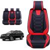 imageOASIS AUTO Forester Outback Legacy Impreza Crosstrek Accessories Seat Covers 20102025 Custom Fit Leather Cover Protector Cushion Full Set GrayRED
