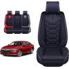 imageOASIS AUTO Seat Covers Compatible with Honda Accord 20132025 Custom Fit Leather Cover Protector Cushion for Sedan Coupe Both 4ampamp2Door Full Set BlackBLACK