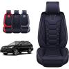 imageOASIS AUTO Forester Outback Legacy Impreza Crosstrek Accessories Seat Covers 20102025 Custom Fit Leather Cover Protector Cushion Full Set GraySPORTY BLACK