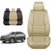 imageOASIS AUTO Forester Outback Legacy Impreza Crosstrek Accessories Seat Covers 20102025 Custom Fit Leather Cover Protector Cushion Full Set GrayTAN