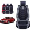 imageOASIS AUTO Seat Covers Compatible with Honda Accord 20132025 Custom Fit Leather Cover Protector Cushion for Sedan Coupe Both 4ampamp2Door Full Set BlackGRAY