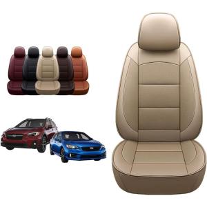 imageOASIS AUTO 20122022 Impreza ampamp Crosstrek Custom Fit Leather Seat Covers 1722 Impreza ampamp 1822 Crosstrek BlackTAN