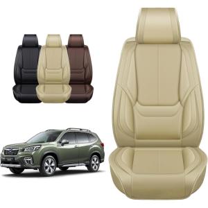 imageOASIS AUTO Forester Outback Legacy Impreza Crosstrek Accessories Seat Covers 20102025 Custom Fit Leather Cover Protector Cushion Premium Full Set TanTAN