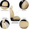 imageOASIS AUTO Car Seat Covers Premium Waterproof Faux Leather Cushion Universal Accessories Fit SUV Truck Sedan Automotive Vehicle Auto Interior Protector Full Set OS008 TanTAN