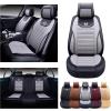 imageOASIS AUTO Car Seat Covers Premium Waterproof Faux Leather Cushion Universal Accessories Fit SUV Truck Sedan Automotive Vehicle Auto Interior Protector Full Set OS008 TanGRAY