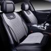 imageOASIS AUTO Car Seat Covers Premium Waterproof Faux Leather Cushion Universal Accessories Fit SUV Truck Sedan Automotive Vehicle Auto Interior Protector Full Set OS008 TanGRAY