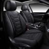 imageOASIS AUTO Car Seat Covers Premium Waterproof Faux Leather Cushion Universal Accessories Fit SUV Truck Sedan Automotive Vehicle Auto Interior Protector Front Pair OD004 BlackBLACK