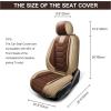imageOASIS AUTO Car Seat Covers Premium Waterproof Faux Leather Cushion Universal Accessories Fit SUV Truck Sedan Automotive Vehicle Auto Interior Protector Front Pair OD004 BlackTANCOFFEE