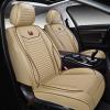 imageOASIS AUTO Car Seat Covers Premium Waterproof Faux Leather Cushion Universal Accessories Fit SUV Truck Sedan Automotive Vehicle Auto Interior Protector Full Set OS008 TanTAN