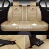 imageOASIS AUTO Car Seat Covers Premium Waterproof Faux Leather Cushion Universal Accessories Fit SUV Truck Sedan Automotive Vehicle Auto Interior Protector Full Set OS008 TanTAN