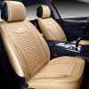 imageOASIS AUTO Car Seat Covers Premium Waterproof Faux Leather Cushion Universal Accessories Fit SUV Truck Sedan Automotive Vehicle Auto Interior Protector Full Set OS008 TanTAN