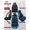 imageOASIS AUTO Car Seat Covers Premium Waterproof Faux Leather Cushion Universal Accessories Fit SUV Truck Sedan Automotive Vehicle Auto Interior Protector Full Set OS012 Blue