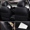 imageOASIS AUTO Car Seat Covers Premium Waterproof Faux Leather Cushion Universal Accessories Fit SUV Truck Sedan Automotive Vehicle Auto Interior Protector Front Pair OD004 BlackBLACK