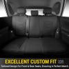 imageOASIS AUTO Custom Seat Covers Compatible with Toyota RAV4 20132018 Full Set BlackampampRedBLACK
