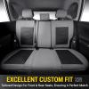 imageOASIS AUTO Custom Seat Covers Compatible with Toyota RAV4 20132018 Full Set BlackampampRedBLACKGRAY