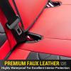 imageOASIS AUTO Custom Seat Covers Compatible with Toyota RAV4 20132018 Full Set BlackampampRedBLACKRED