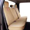 imageOASIS AUTO F150 F250 F350 Accessories Seat Covers 20092025 Custom Fit Leather Truck Cover Protector F150 F250 F350 Crew Double Super Extended CabSport Full Set Tan