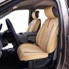 imageOASIS AUTO F150 F250 F350 Accessories Seat Covers 20092025 Custom Fit Leather Truck Cover Protector F150 F250 F350 Crew Double Super Extended CabSport Full Set Tan
