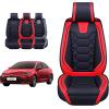 imageOASIS AUTO Toyota Corolla Accessories Seat Covers 20092025 Custom Fit Leather Cover Protector Cushion Full Set BlackRED