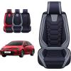 imageOASIS AUTO Toyota Corolla Accessories Seat Covers 20092025 Custom Fit Leather Cover Protector Cushion Full Set RedGRAY