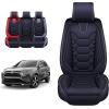 imageOASIS AUTO Toyota RAV4 Accessories Seat Covers 20132025 Custom Fit Leather Cover Protector Cushion for RAV4 Premium Full Set BlackBLACK