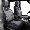 imageOASIS AUTO Toyota Tacoma Accessories Seat Covers 20052025 Custom Fit Leather Truck Cover Protector Cushion Crew Double Extended Cab TRDPremium Full Set BlackampampGray