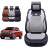 imageOASIS AUTO Tailor Fit Seat Covers Compatible with 20092022 Ford F150 F150 F250 F250 F350 F350 FF01 Full Set Fabric Gray