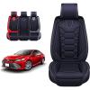 imageOASIS AUTO Toyota Camry Accessories Seat Covers 20122025 Custom Fit Leather Cover Protector Cushion Full Set BlackBLACK