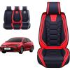 imageOASIS AUTO Toyota Corolla Accessories Seat Covers 20092025 Custom Fit Leather Cover Protector Cushion Full Set RedRED