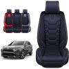 imageOASIS AUTO Toyota RAV4 Accessories Seat Covers 20132025 Custom Fit Leather Cover Protector Cushion for RAV4 Premium Full Set BlackBLACK