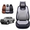 imageOASIS AUTO Toyota Tacoma Accessories Seat Covers 20052025 Custom Fit Leather Truck Cover Protector Cushion Crew Double Extended Cab TRD Full Set Fabric Gray