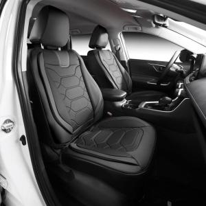 imageOASIS AUTO Custom Seat Covers Compatible with Toyota RAV4 20132018 Full Set BlackampampRedBLACK