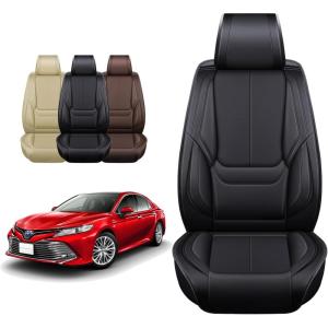 imageOASIS AUTO Toyota Camry Accessories Seat Covers 20122025 Custom Fit Leather Cover Protector Cushion Full Set BlackINKY