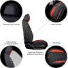 imageOASIS AUTO Car Seat Covers Premium Waterproof Faux Leather Cushion Universal Accessories Fit SUV Truck Sedan Automotive Vehicle Auto Interior Protector Full Set BlackampampBlueBLACKRED