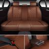 imageOASIS AUTO Car Seat Covers Premium Waterproof Faux Leather Cushion Universal Accessories Fit SUV Truck Sedan Automotive Vehicle Auto Interior Protector Full Set BlackampampBlueCOFFEE
