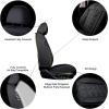 imageOASIS AUTO Car Seat Covers Premium Waterproof Faux Leather Cushion Universal Accessories Fit SUV Truck Sedan Automotive Vehicle Auto Interior Protector Full Set BlackampampBlueBLACK