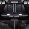 imageOASIS AUTO Car Seat Covers Premium Waterproof Faux Leather Cushion Universal Accessories Fit SUV Truck Sedan Automotive Vehicle Auto Interior Protector Full Set OS008 BlackBLACK