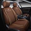 imageOASIS AUTO Car Seat Covers Premium Waterproof Faux Leather Cushion Universal Accessories Fit SUV Truck Sedan Automotive Vehicle Auto Interior Protector Full Set OS008 BlackBROWN