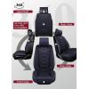 imageOASIS AUTO Car Seat Covers Premium Waterproof Faux Leather Cushion Universal Accessories Fit SUV Truck Sedan Automotive Vehicle Auto Interior Protector Front Pair OS004 BlackampampTealBLACK