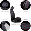 imageOASIS AUTO Car Seat Covers Premium Waterproof Faux Leather Cushion Universal Accessories Fit SUV Truck Sedan Automotive Vehicle Auto Interior Protector Front Pair OD001 BlackampampRed