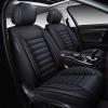 imageOASIS AUTO Car Seat Covers Premium Waterproof Faux Leather Cushion Universal Accessories Fit SUV Truck Sedan Automotive Vehicle Auto Interior Protector Front Pair OD001 Black