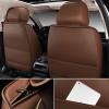 imageOASIS AUTO Car Seat Covers Premium Waterproof Faux Leather Cushion Universal Accessories Fit SUV Truck Sedan Automotive Vehicle Auto Interior Protector Full Set OS008 BlackBROWN